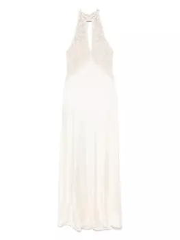 Платье макси со вставками TWINSET, нейтральный