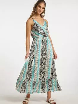 Платье макси со змеиным принтом Izia, мультиколор