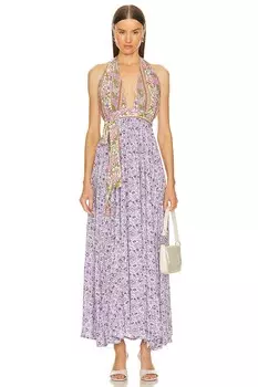 Платье макси SPELL Sienna Halter, сиреневый