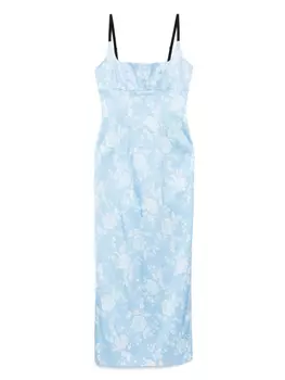 Платье макси STAUD Carol, синий