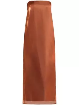 Платье макси STAUD Casey, коричневый