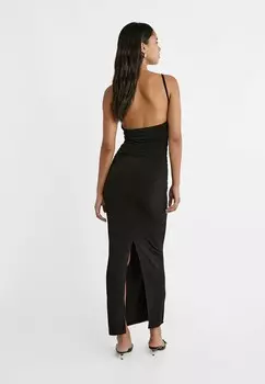 Платье макси Stradivarius, черный