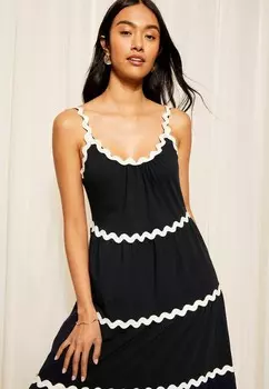 Платье макси STRAPPY WAVY REGULAR FIT Friends Like These, темно-синий