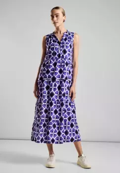 Платье макси STREET ONE, фасон туника, синий