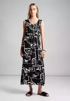 Платье макси STREET ONE из вискозы, черный