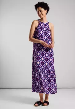 Платье макси STREET ONE из вискозы, цвет Bellflower Lilac