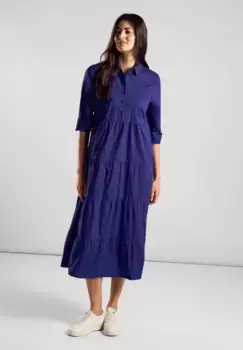 Платье макси STREET ONE с воланами, синий