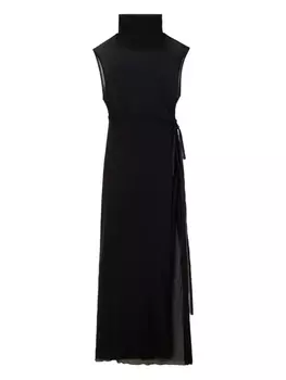 Платье макси Sunnei с высоким воротом, черный