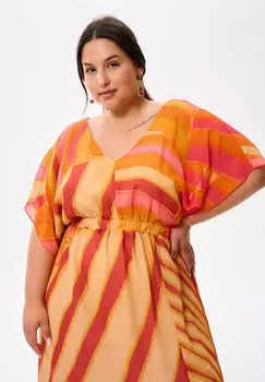 Платье макси SUNSET blue shadow, оранжевый