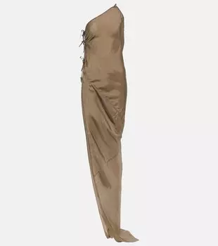 Платье макси Taco RICK OWENS, коричневый