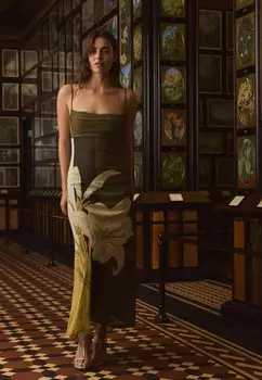 Платье макси TALL FIT KEW COLLECTION Next, зеленый