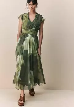 Платье макси TALL FIT - V-NECK Next, зеленый