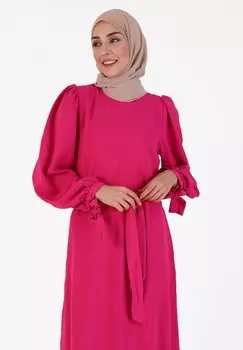 Платье макси TAVIN Modanisa, розовый