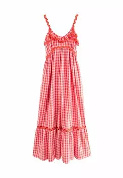 Платье макси TEXTURED TIERED Next, красный