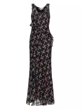 Платье макси Thisbe Rose Devor с оборками Loveshackfancy, цвет autumn day