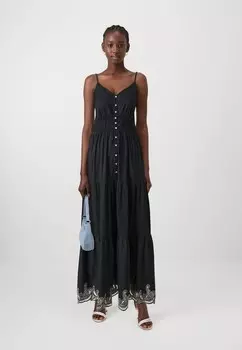 Платье макси TIERED GAP, черный