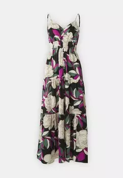 Платье макси TIERED GAP, цвет Black/Multicolored