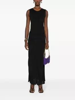 Платье макси тонкой вязки Philosophy Di Lorenzo Serafini, черный