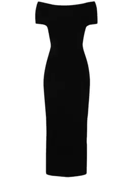 Платье макси тонкой вязки TOTEME, черный