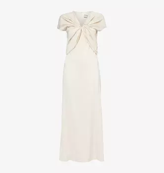 Платье макси Tova с драпировкой спереди и рукавами-крылышками Tove, бежевый