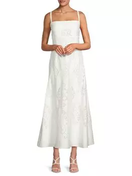 Платье макси Tracie А-силуэта Kobi Halperin, белый