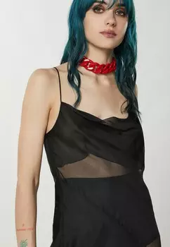 Платье макси TRANSPARENT Patrizia Pepe, черный