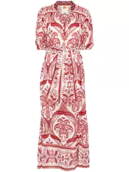 Платье макси Tropical Cameo FARM Rio, белый