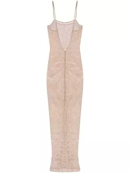Платье макси Troyes из бисера The Mannei, бежевый