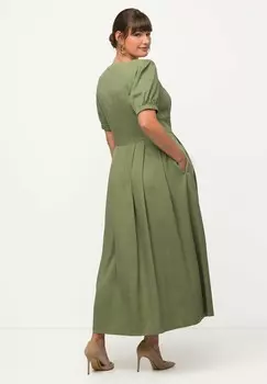 Платье макси Ulla Popken, оливковый