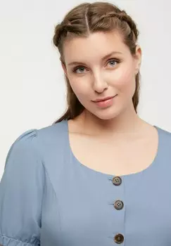Платье макси Ulla Popken, сине-серый