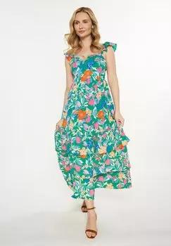 Платье макси usha, зеленый