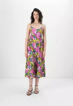 Платье макси V NECK SHIRRED MAXI - Day dress GAP, черный