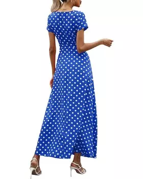 Платье макси VERA DOLINI, синий