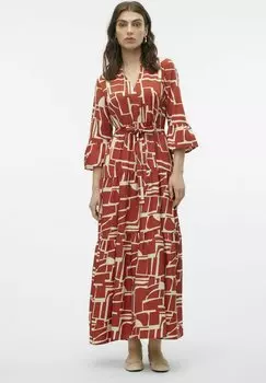 Платье макси Vero Moda, бежевый