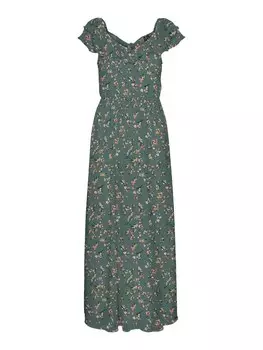 Платье макси VERO MODA Dress SMILLA, темно-зеленый