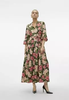 Платье макси Vero Moda, хаки