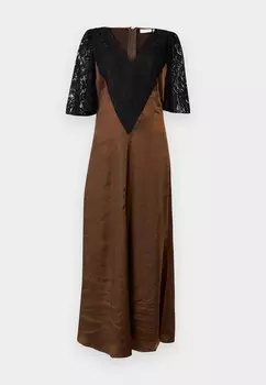 Платье макси VIKABIHA MIDI DRESS VILA, коричневый
