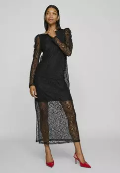 Платье макси VILA, антрацит