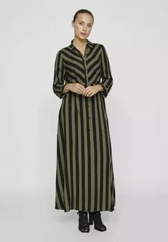 Платье макси VILA, оливковый