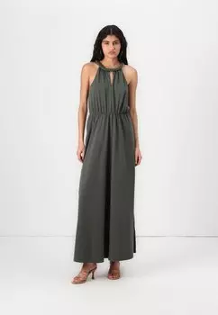 Платье макси VIMILLA BRAIDED MAXI DRESS - Jersey dress VILA, хаки