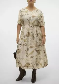 Платье макси VMCCILLE LANGES Vero Moda Curve, белый