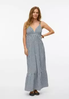 Платье макси VMCHECK LANGES Vero Moda, черный