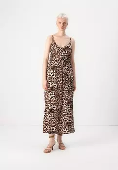 Платье макси VMEASY SLIT MAXI V-NECK DRESS Vero Moda, бежевый