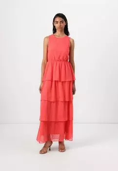 Платье макси VMMELISA LAYER MAXI DRESS Vero Moda, оранжевый