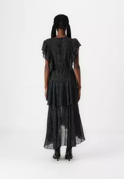 Платье макси VMYLLDES MAXI FRILL DRESS Vero Moda, черный