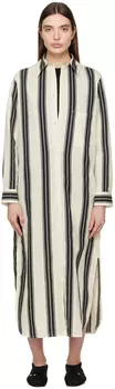 Платье макси в черно-белую полоску TOTEME