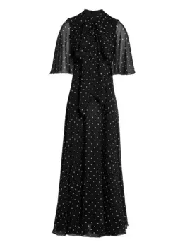 Платье макси в горох Giambattista Valli, черный