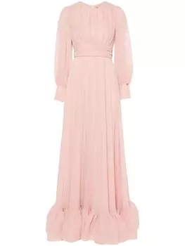 Платье макси в горох с голографическим эффектом NISSA, розовый