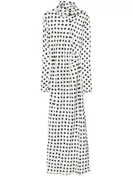 Платье макси в горошек MSGM, белый