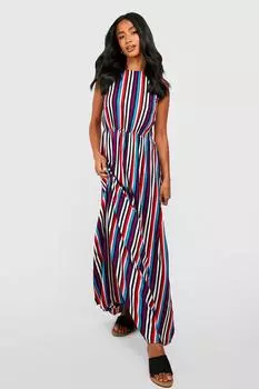 Платье макси в полоску petite candy полоски Boohoo, белый